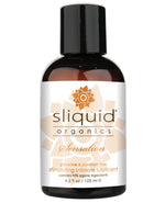 Sliquid Organics Sensation personal lubricant bottle on a white background