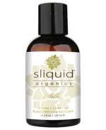 Sliquid Organics Silk hybrid intimate personal lubricant bottle on a white background