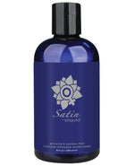 Bottle of Satin by Sliquid natural intimate moisturizer  and lubrication on a white background