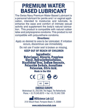 Swiss Navy Water Based Lube Swiss Navy