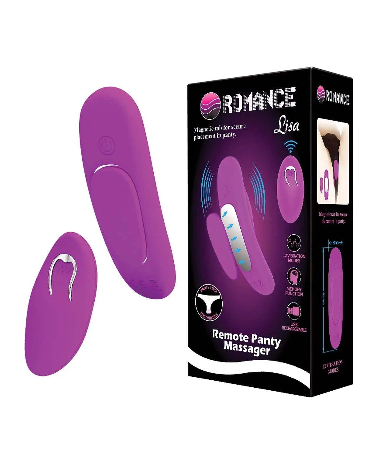 Pretty Love Romance Lisa Magnetic Panty Vibe - Fuchsia Pretty Love