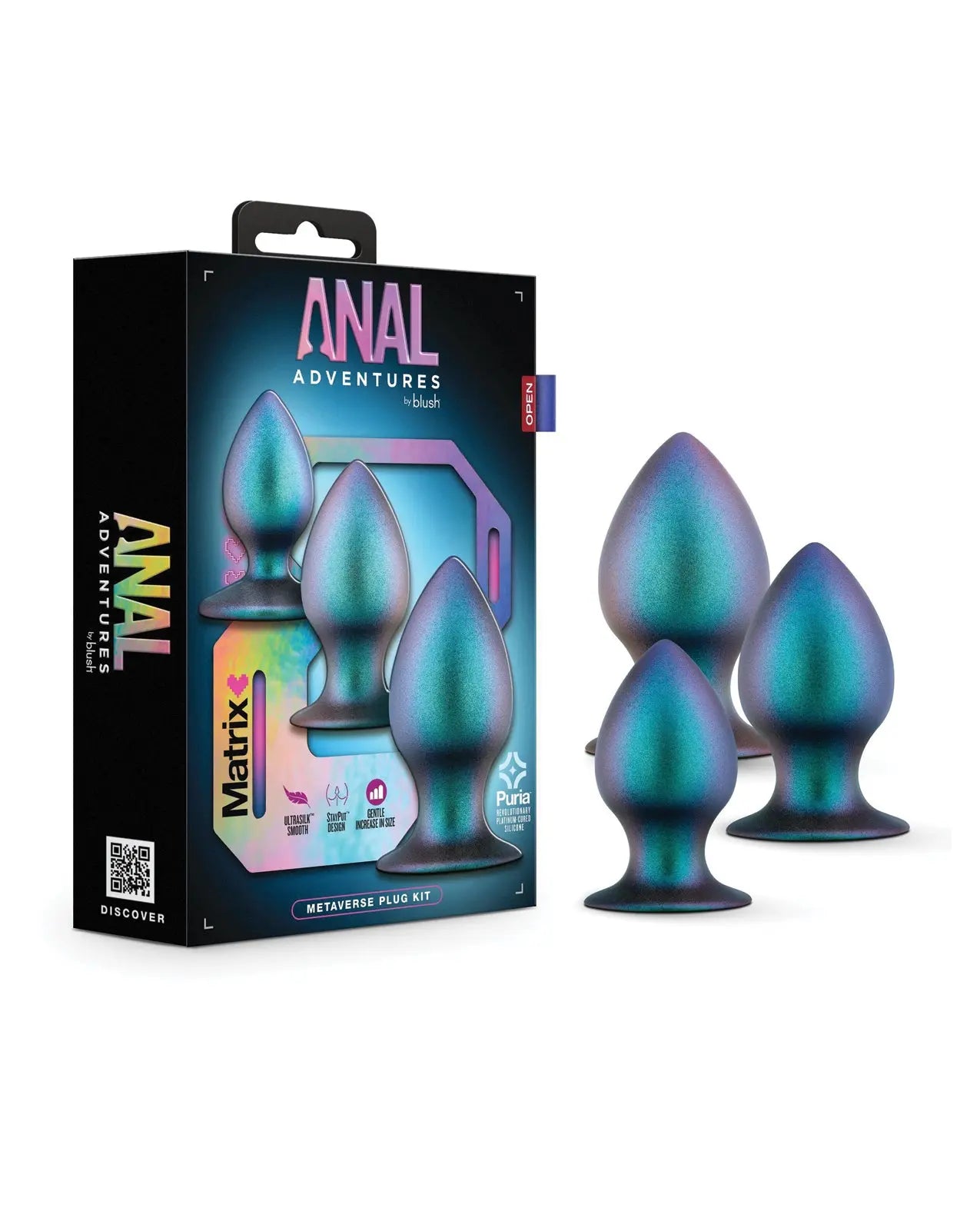 Blush Anal Adventures Matrix Metaverse Plug Kit - Spruce Anal Adventures