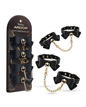 Blush Temptasia Ardor Wrist & Ankle Restraints with Bow