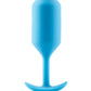Blue silicone butt plug on a white background