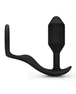 b-Vibe Snug & Tug Weighted Silicone & Penis Ring - 128 g Black b-vibe