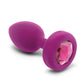 b-Vibe Remote Control Vibrating Jewel Plug (S/M) - Fuchsia b-vibe