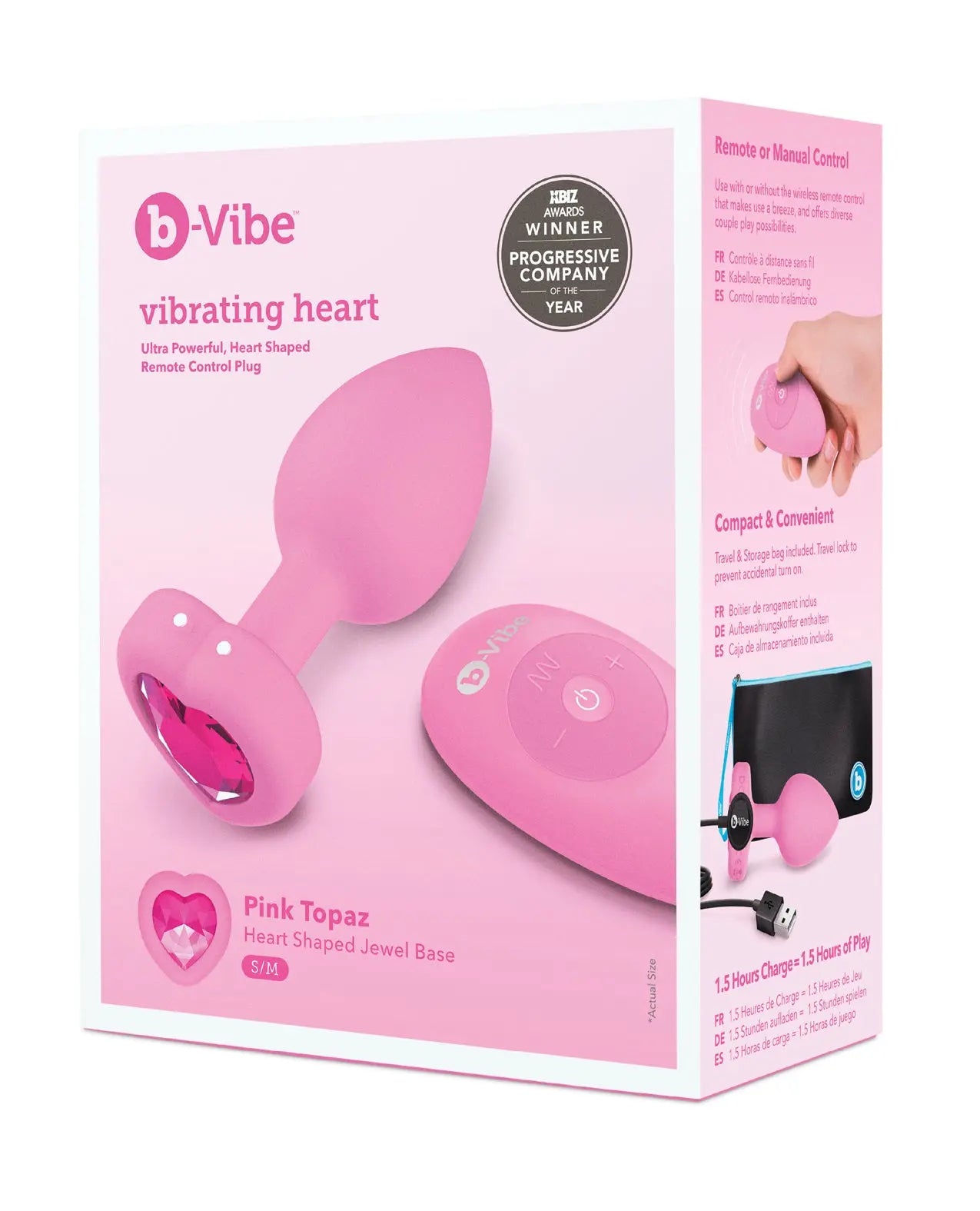 b-Vibe Vibrating Heart Plug S/M b-vibe