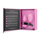 Pink Vibe Care anal plug product in a pink box with black interior