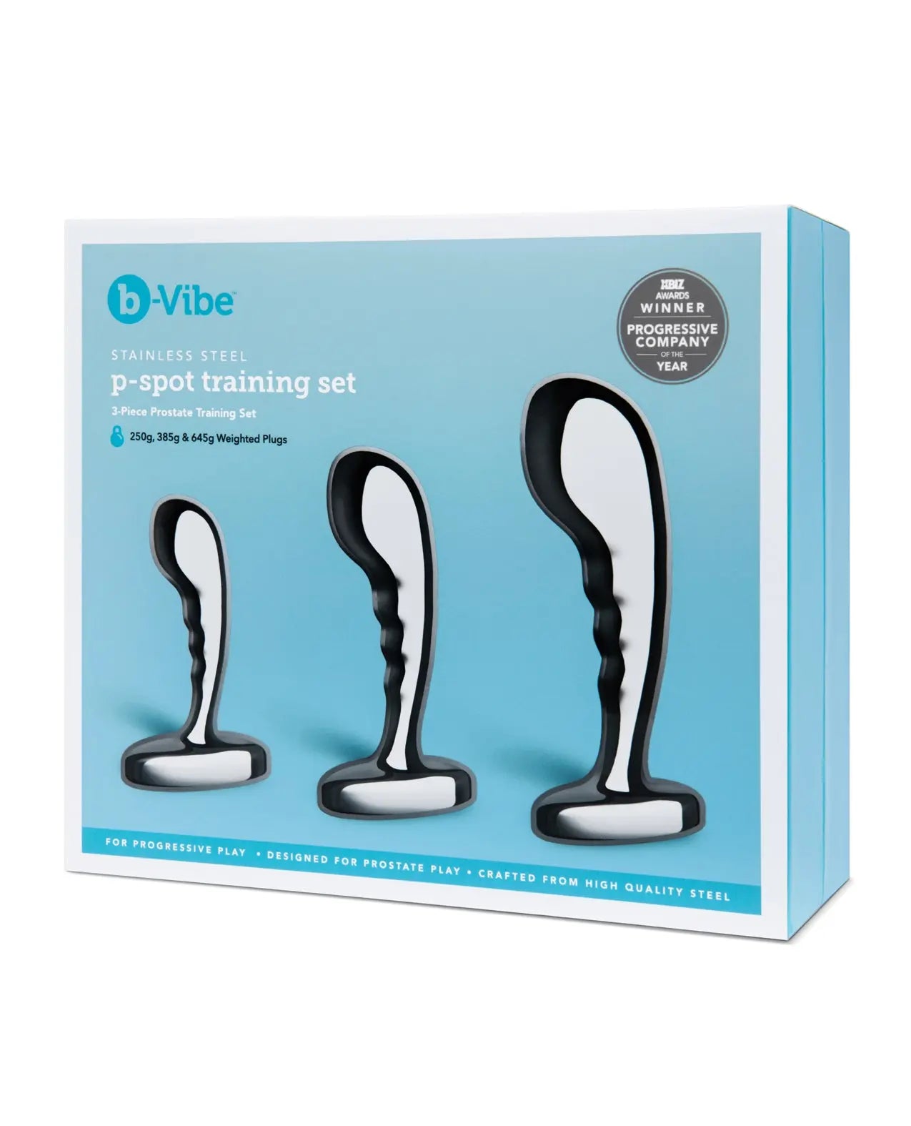 b-vibe Stainless Steel P-Spot Training Set b-vibe