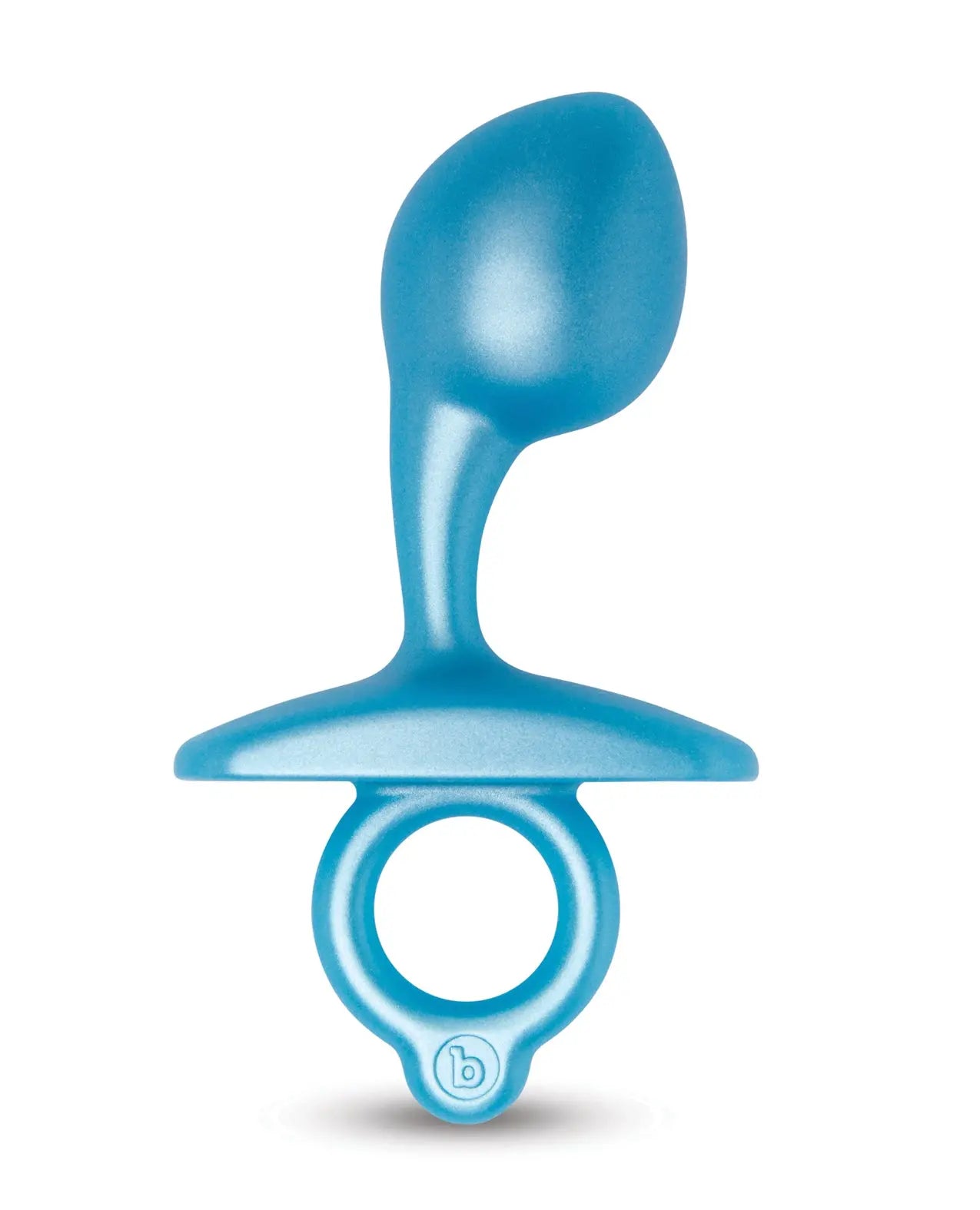 Blue anal plug on a white background