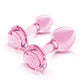 b-Vibe Pink Roses Training Set - Glass Anal Plugs b-vibe
