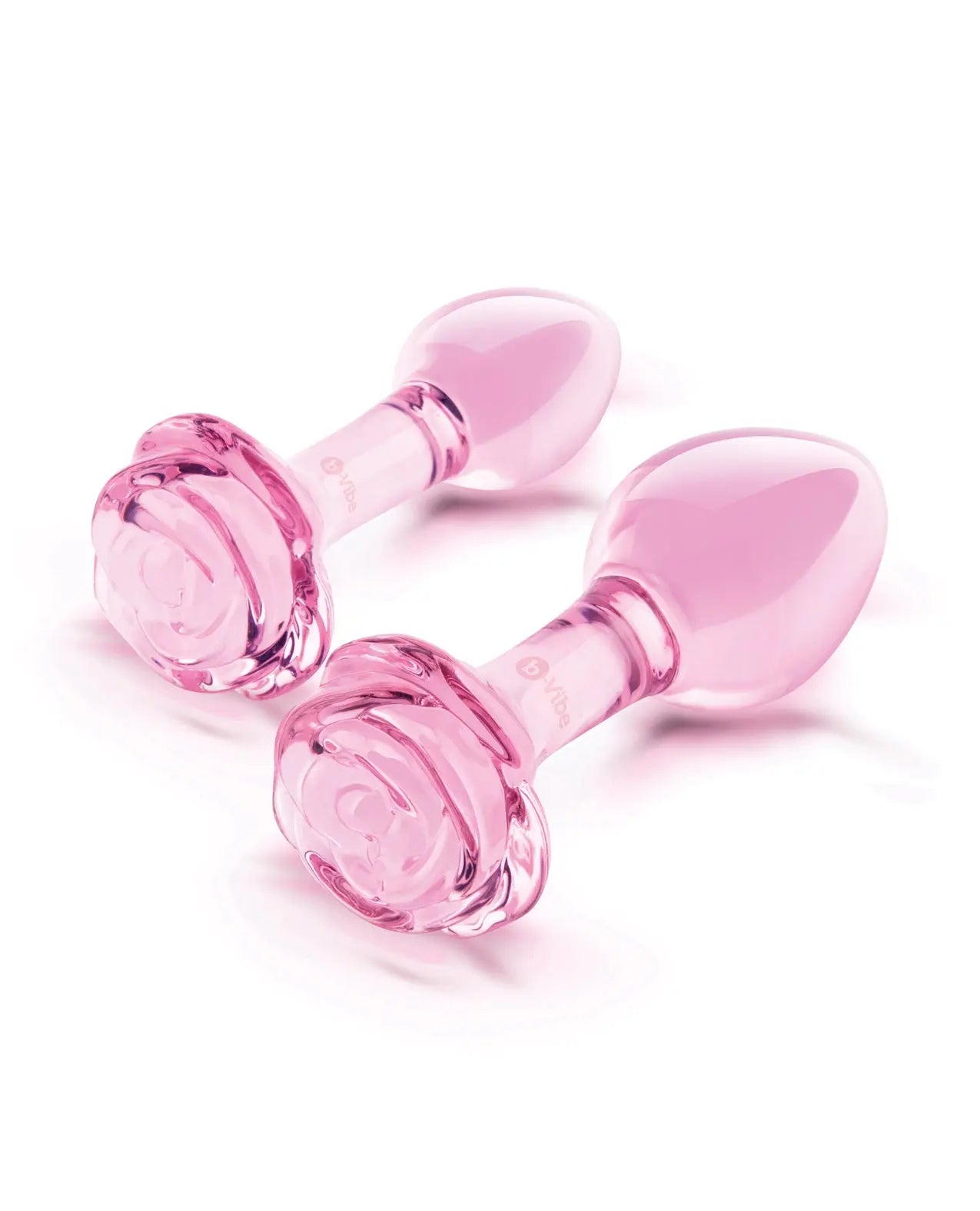 b-Vibe Pink Roses Training Set - Glass Anal Plugs b-vibe