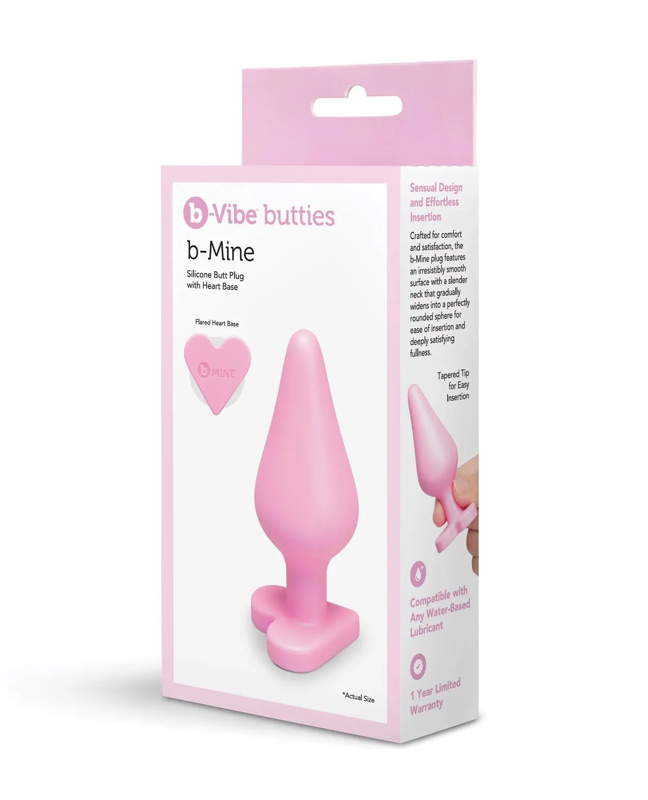 b-vibe B-Mine Butties - Silicone Butt Plug with Heart Base b-vibe