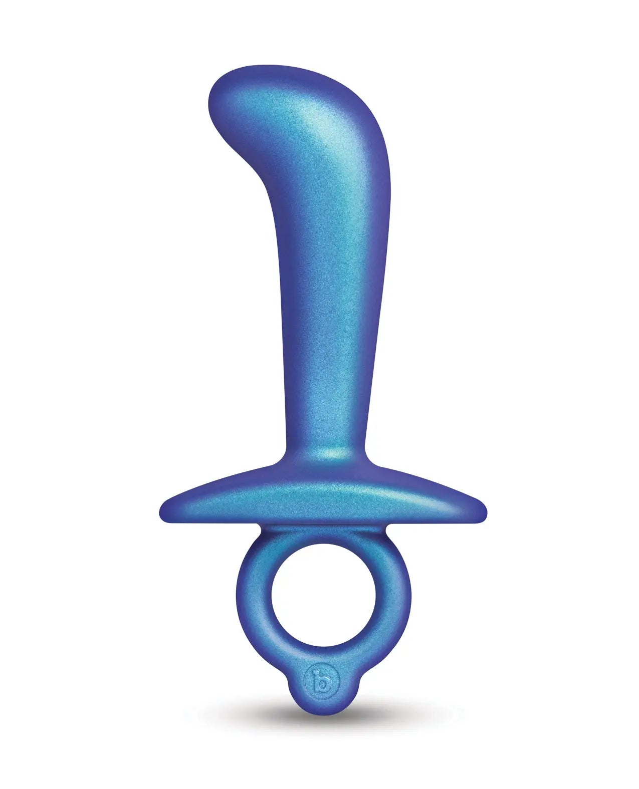 Blue anal plug on a white background