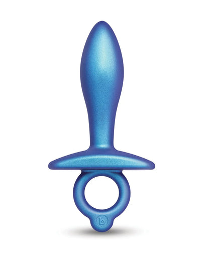 Blue butt plug on a white background