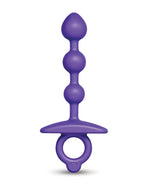 Purple anal beads on a white background