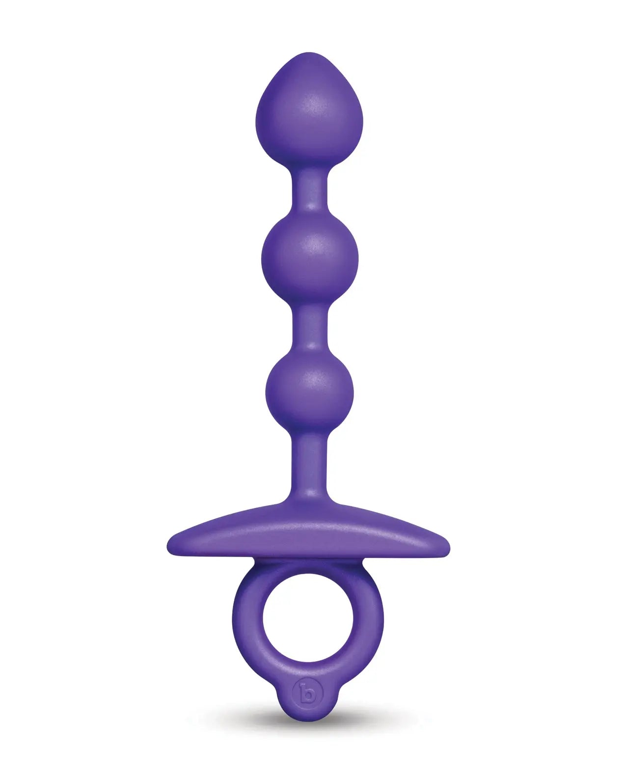 Purple anal beads on a white background