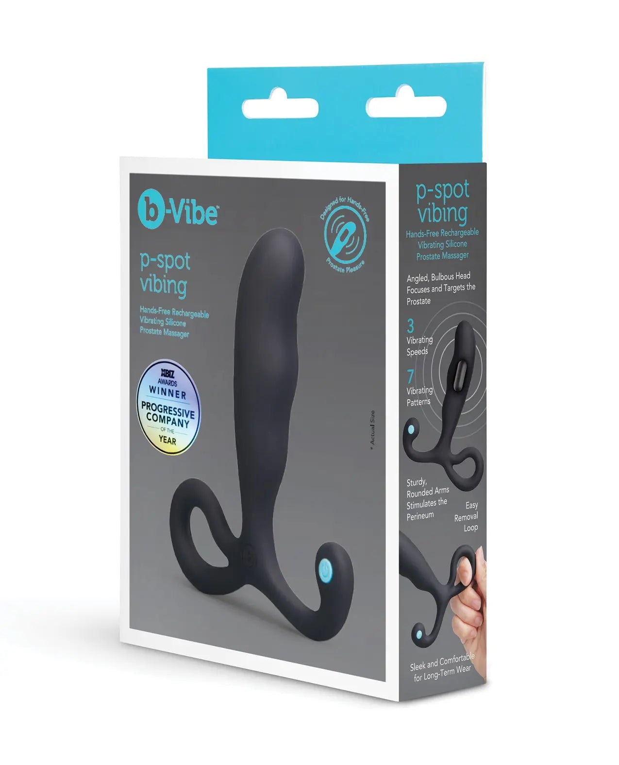 b-vibe P-Spot Vibing Hands-Free Rechargeable Vibrating Silicone Prostate Massager b-vibe