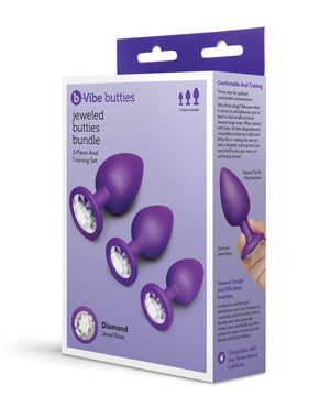 b-vibe Jeweled Butties Bundle 3-Piece Anal Training Set