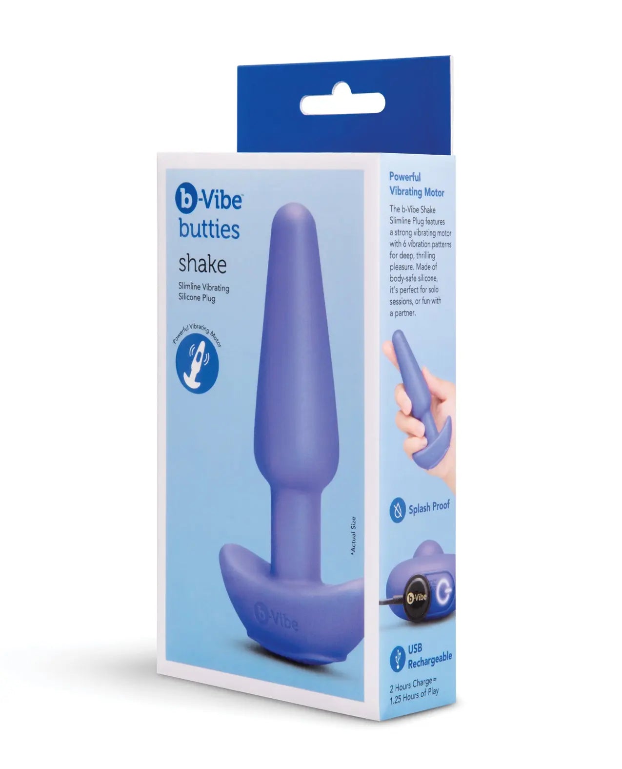b-vibe Shake Slimline Vibrating Silicone Plug b-vibe