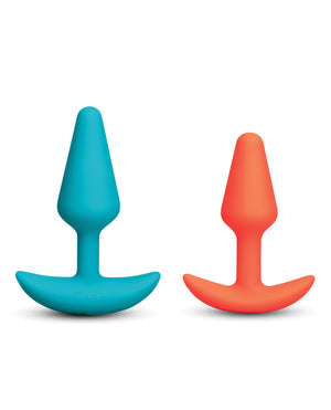 b-vibe Anal Training Bundle 2-Piece Set Includes Beginner Plug & Rechargeable Vibrating Plug with Remote