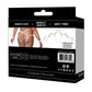 Coquette Satin Ribbon with Elastic Harness & Cuffs Set - White/Gold QN