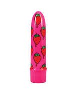 GoodHead Buzz Buddies 5 inch vibe in Strawberries design, bare device, no packaging shown