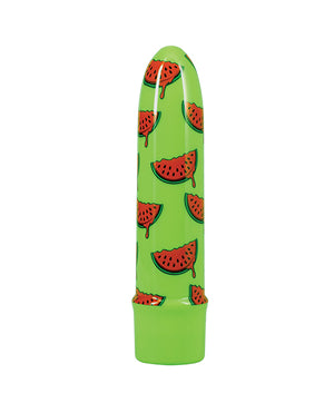 GoodHead Buzz Buddies 5 inch vibe in Watermelon design, bare device, no packaging shown