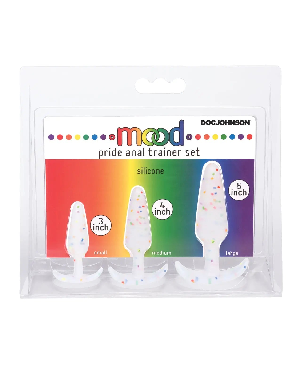 Mood Pride Anal Trainer Set - Multi Colored Set of 3 Mood