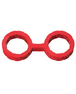 Doc Johnson Japanese Bondage Silicone Cuffs in Red, Small size, product-only view