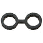 Doc Johnson Japanese Bondage Silicone Cuffs in Black, Small size, product-only view
