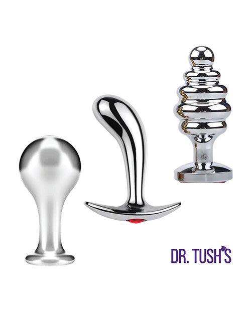 Dr. Tush's Tools of Temptation Small metal anal plug set