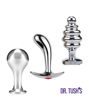 Dr. Tush's Tools of Temptation Small metal anal plug set