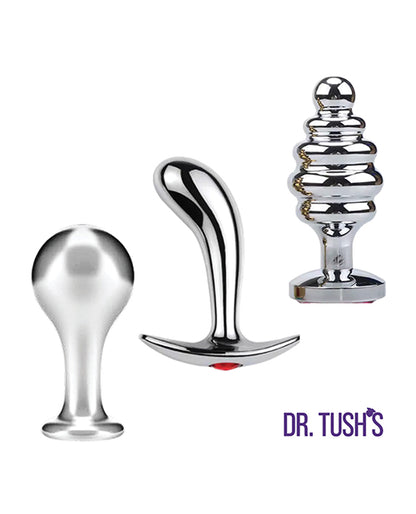 Dr. Tush's Tools of Temptation Small metal anal plug set