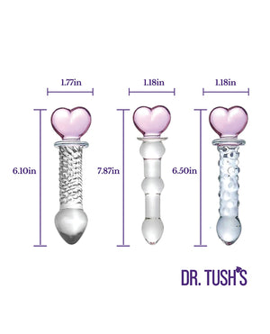 Dr. Tush's Hearts of Pleasure Collection Anal Plug Set