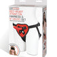 Lux Fetish 5" Dildo with Red Heart Strap On Harness Set