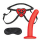 Lux Fetish 5" Dildo with Red Heart Strap On Harness Set