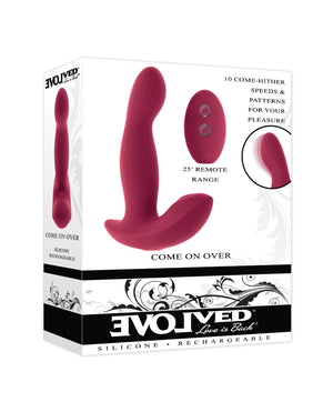Evolved Come On Over Stimulator with Remote Control - Burgundy