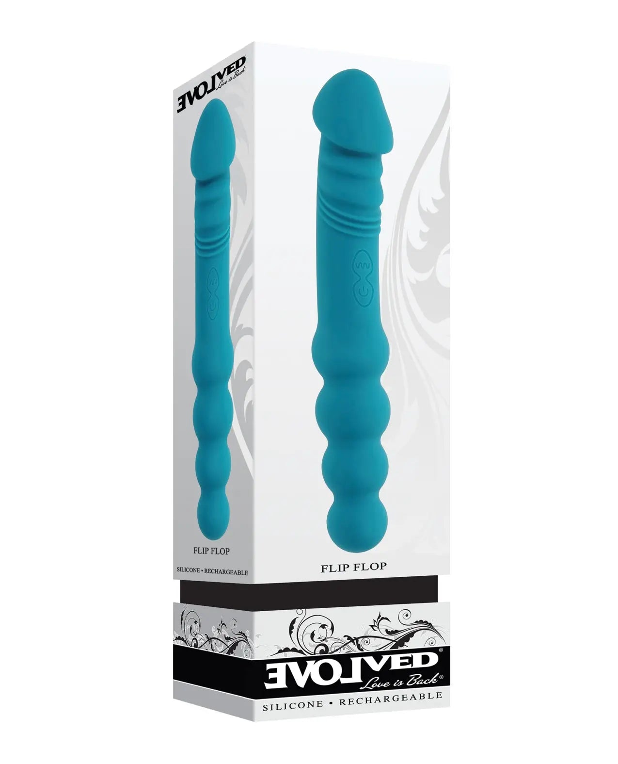 Evolved Flip Flop Dual-Sided Vibrator - Teal Evolved