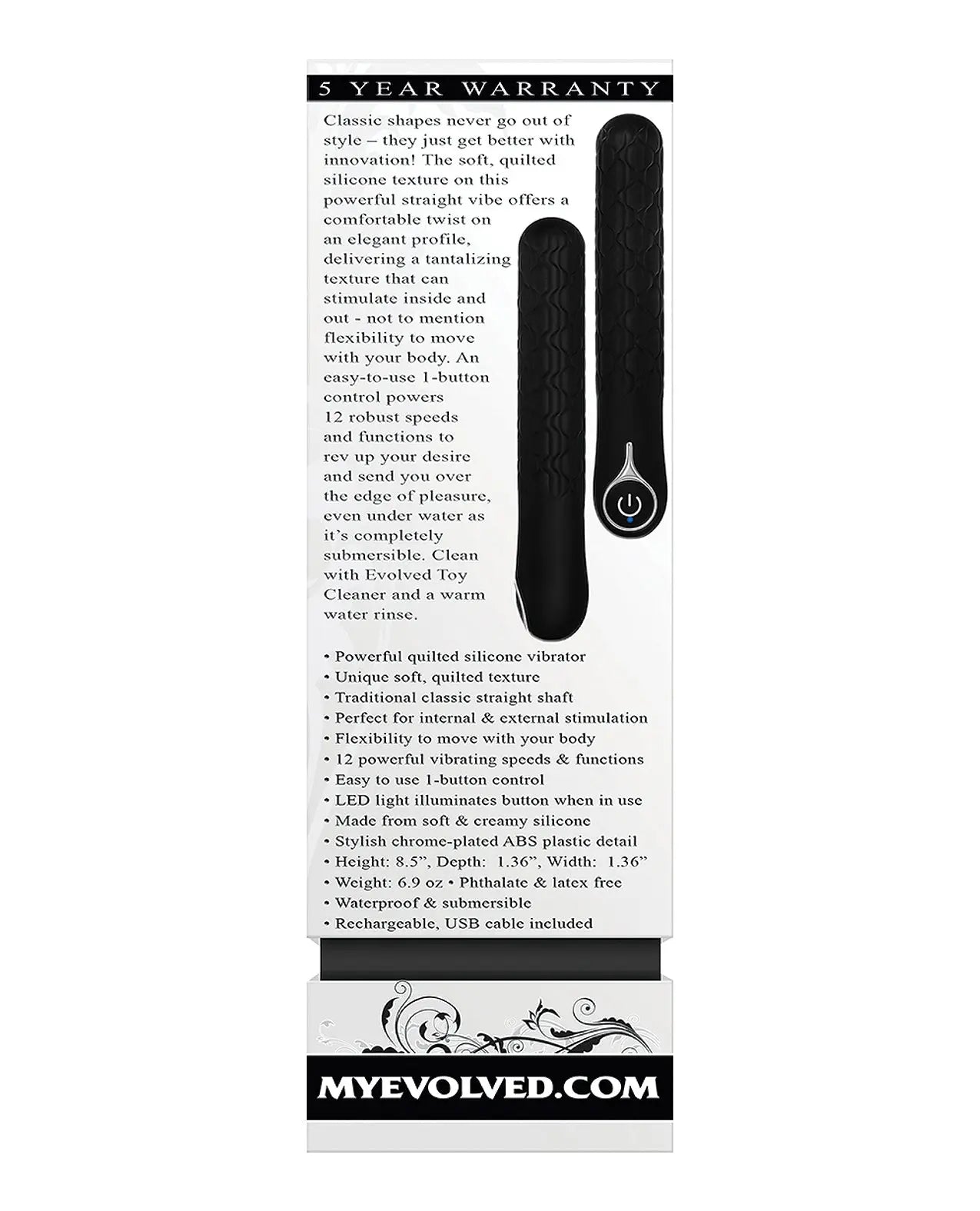 Evolved Quilted Love Rechargeable Vibrator Evolved