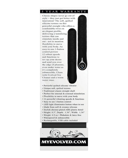 Evolved Quilted Love Rechargeable Vibrator Evolved