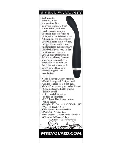 Evolved Skinny G Silicone G Spot Vibrator