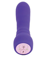 Femme Funn Booster Bullet vibrator in Purple, front view showing the silicone body and control panel