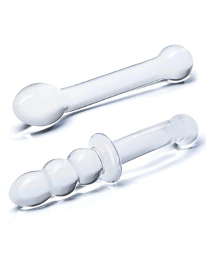 Glas 2 pc G-Spot Pleasure Glass Dildo Set Glas