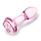 Glas 3 pc Rosebud Butt Plug Set