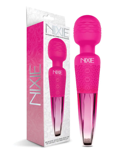 Nixie Rechargeable Wand Massager - Pink Ombre Metallic Nixie