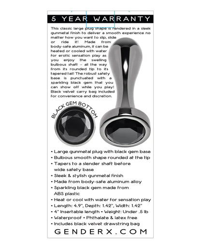 Gender X Black Pearl Plug Gender X