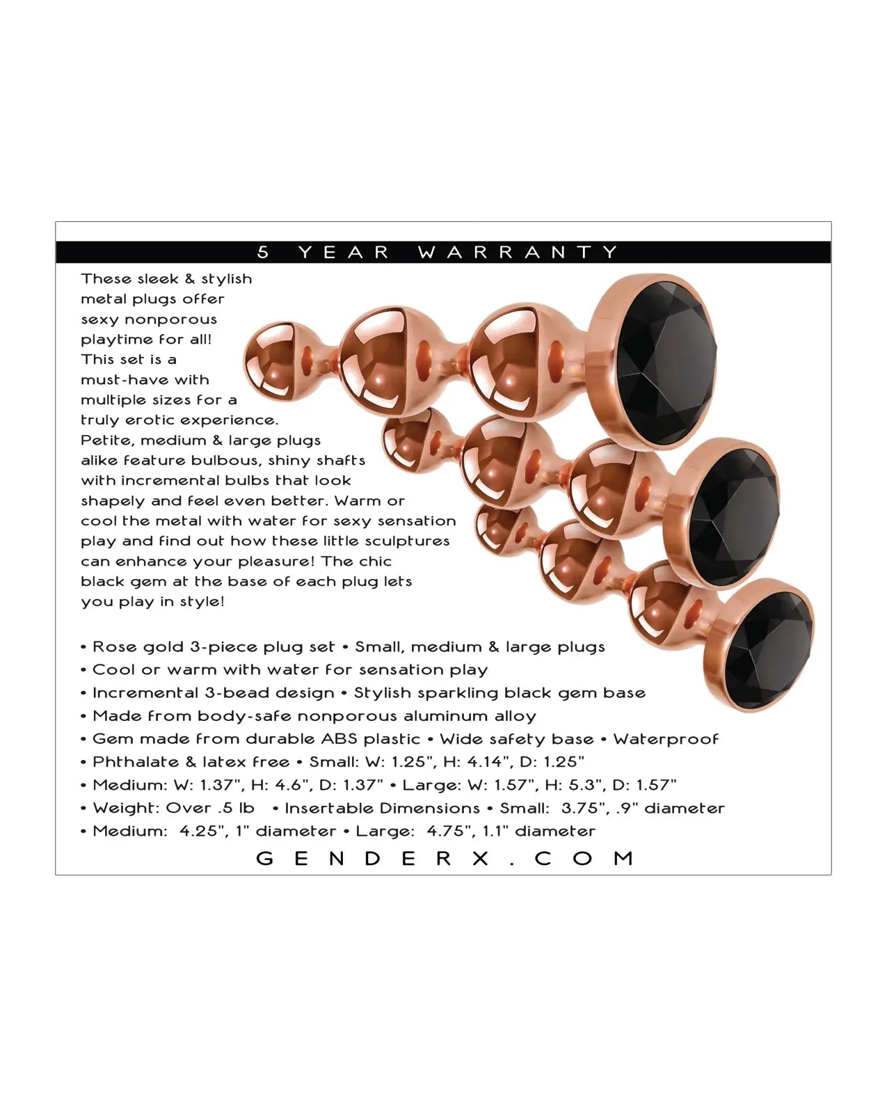 Gender X Gold Digger Set - Rose Gold/Black Gender X