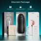 Honey Play Box Kai Pro discreet package infographic showing the device, packaging, storage pouch, USB cable, and user manual