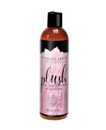 Bottle of Intimate Earth Plush Anal Glide Lubricant on a white background